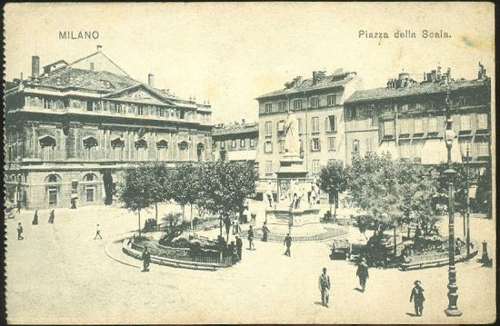 Milano  Piazza della Scala | antikvariat - detail pohlednice