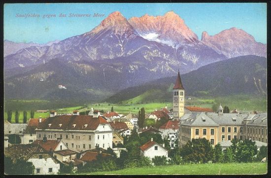 Saalfelden gegen das Steinerne Meer | antikvariat - detail pohlednice
