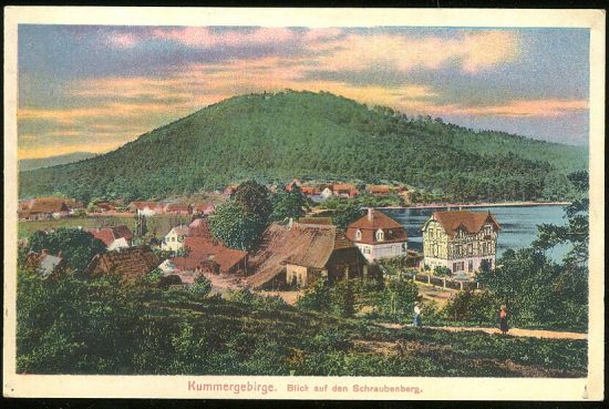 Kummergebirge  Blick auf den Schraubenberg Stare Splavy  Machovo jezero | antikvariat - detail pohlednice