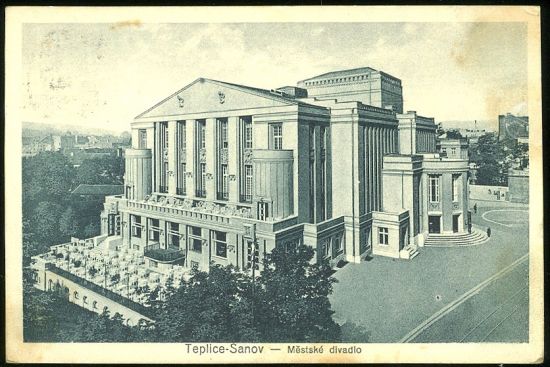 Teplice  Sanov Mestske divadlo | antikvariat - detail pohlednice
