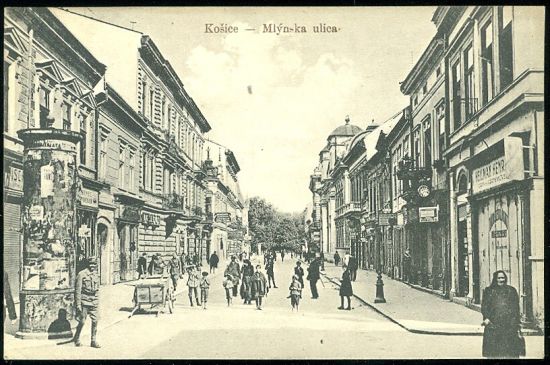 Kosice  Mlynska ulica | antikvariat - detail pohlednice