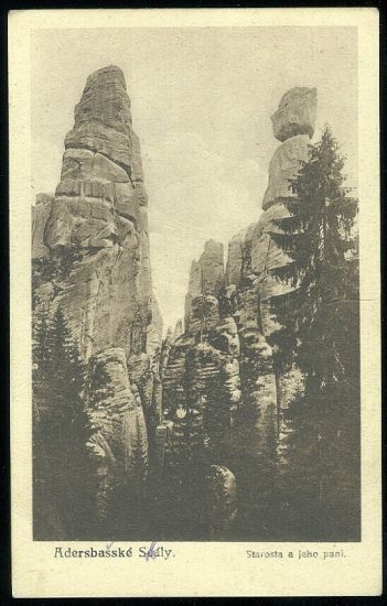 Aderbasske skaly | antikvariat - detail pohlednice