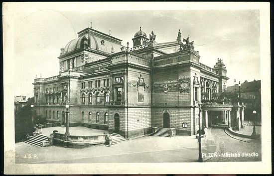 Plzen  Mestske divadlo | antikvariat - detail pohlednice