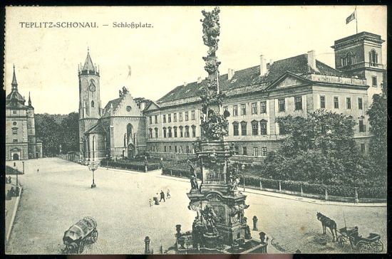 Teplitz  Schonau  Schlossplatz | antikvariat - detail pohlednice