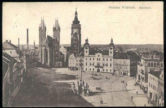 Hradec Kralove  Namesti | antikvariat - detail pohlednice