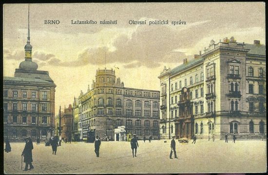 Brno  Lazanske namesti  Okresni politicka sprava | antikvariat - detail pohlednice