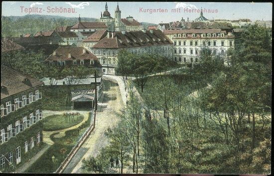 Teplitz  Schonau Kurgarten mit Herrenhaus | antikvariat - detail pohlednice