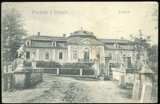 Pozdrav z Ousobi  Zamek | antikvariat - detail pohlednice