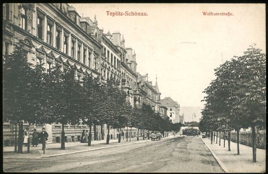 Teplitz  Schonau Wolframstrasse | antikvariat - detail pohlednice