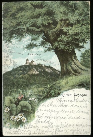 Teplitz  Schonau  Schlosberg | antikvariat - detail pohlednice