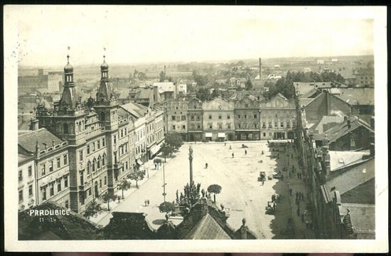 Pardubice | antikvariat - detail pohlednice