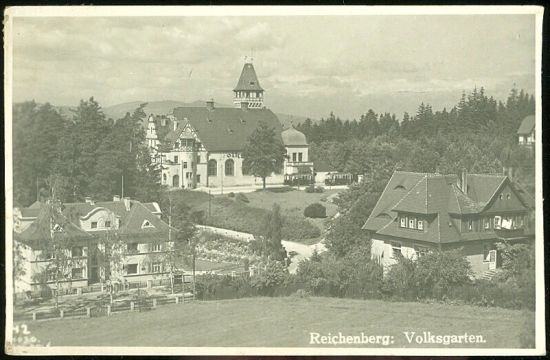 Reichenberg  Volksgarden | antikvariat - detail pohlednice