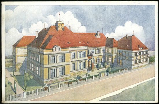 Ceska skola v Chebu | antikvariat - detail pohlednice