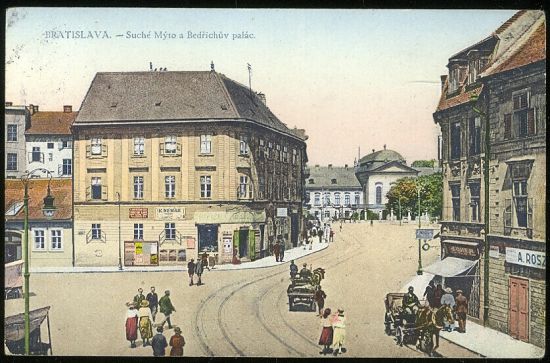 Bratislava  Suche Myto a Bedrichuv palac | antikvariat - detail pohlednice