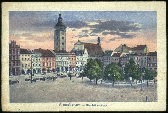 Ceske Budejovice  Namesti svobody | antikvariat - detail pohlednice