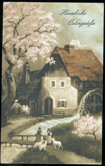 Herzliche Oestergrusse | antikvariat - detail pohlednice
