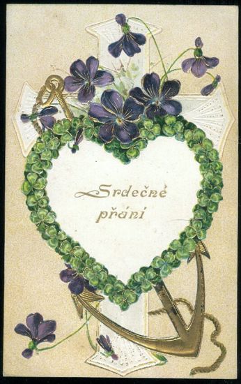 Srdecne prani | antikvariat - detail pohlednice