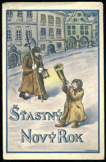 Stastny Novy Rok | antikvariat - detail pohlednice