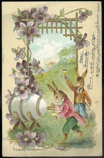 Vesele velikonoce | antikvariat - detail pohlednice