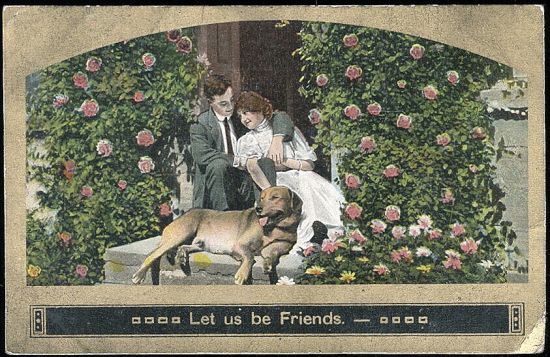 Let us be Friends | antikvariat - detail pohlednice