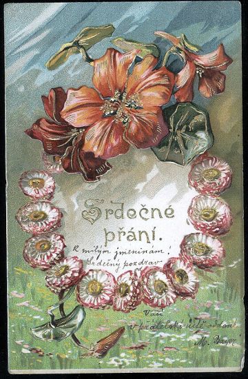 Srdecne prani | antikvariat - detail pohlednice