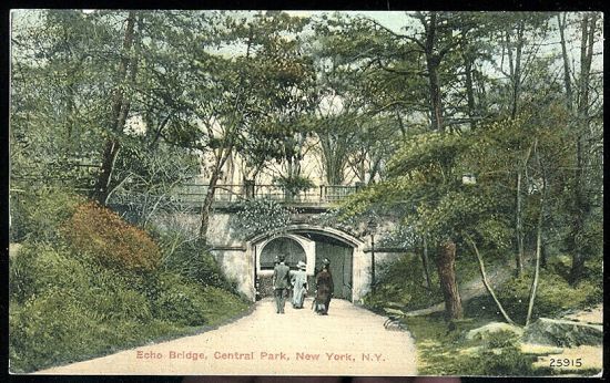 Echo Bridge Central Park New York | antikvariat - detail pohlednice