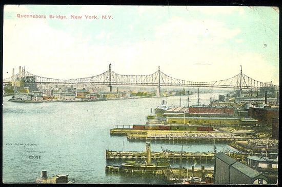 Queensboro Bridge New York | antikvariat - detail pohlednice