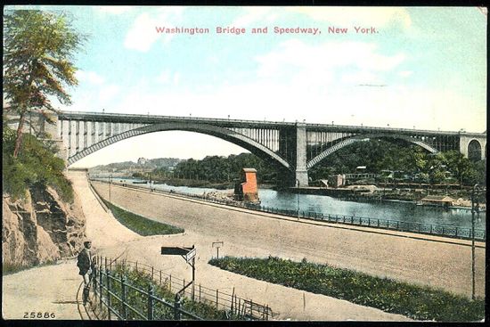Washington Bridge and Speedway New York | antikvariat - detail pohlednice