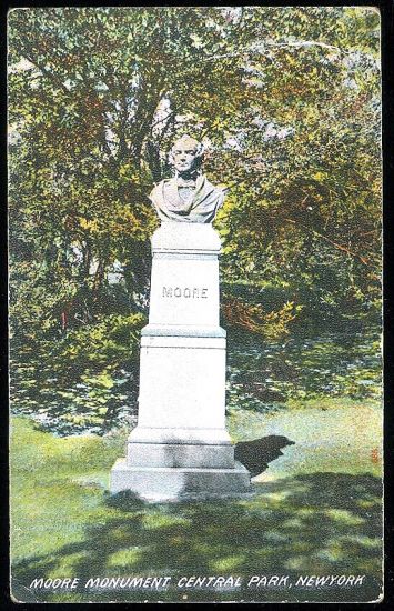 Moore Monument Central Park New York | antikvariat - detail pohlednice