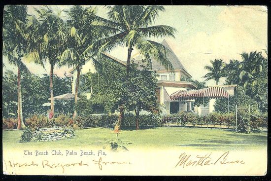 The Beach Club Palm Beach Fla | antikvariat - detail pohlednice