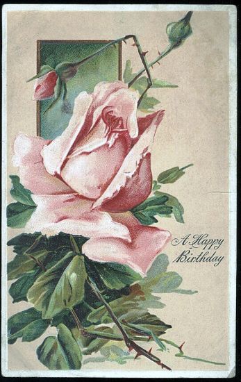 A Happy Birthday | antikvariat - detail pohlednice