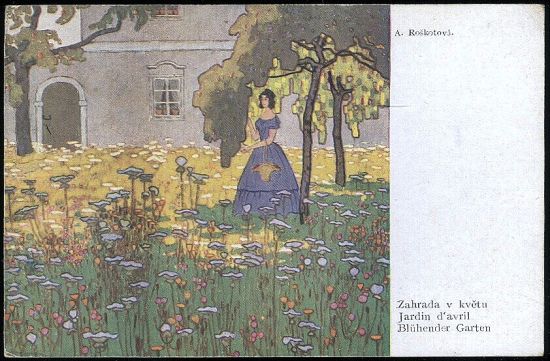Zahrada v kvetu | antikvariat - detail pohlednice