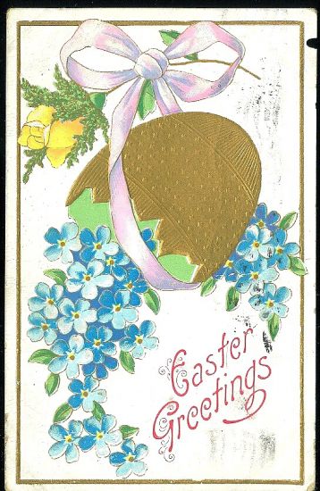 Easter Greetings | antikvariat - detail pohlednice