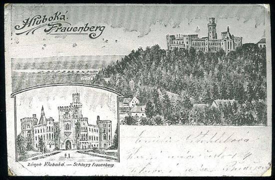 Hluboka  Frauenberg | antikvariat - detail pohlednice