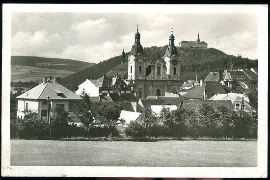 Nepomuk  V pozadi Zelena Hora | antikvariat - detail pohlednice