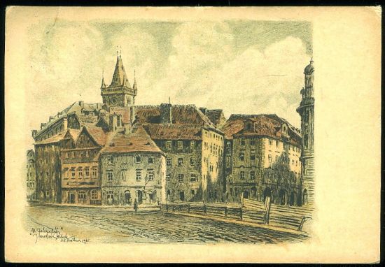 Praha  U radnice | antikvariat - detail pohlednice