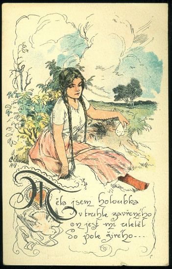 Mela jsem holoubka  - Cihelka Oldrich | antikvariat - detail pohlednice