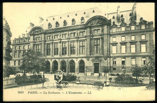 Paris  La Sorbonne | antikvariat - detail pohlednice