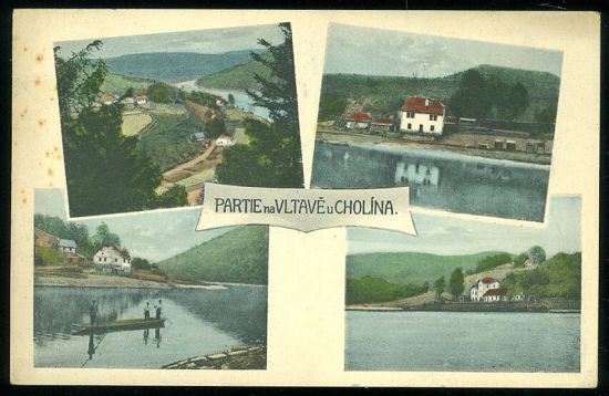 Partie na Vltave u Cholina | antikvariat - detail pohlednice