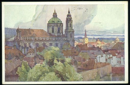 Praha  sv Mikulas | antikvariat - detail pohlednice