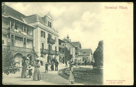 Warmbad Villach | antikvariat - detail pohlednice