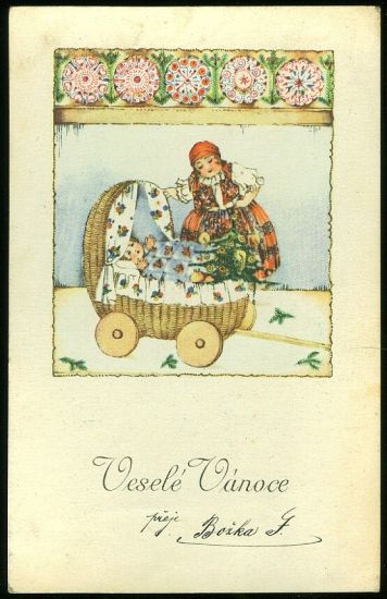 Vesele Vanoce preje Bozka | antikvariat - detail pohlednice
