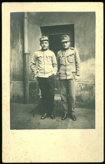 Vojaci v zazemi | antikvariat - detail pohlednice