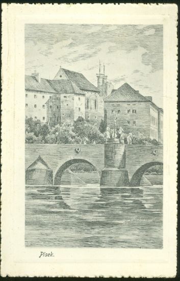 Pisek | antikvariat - detail pohlednice