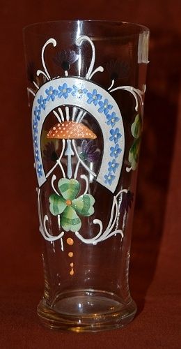 Malovana sklenice | antikvariat - detail starozitnosti